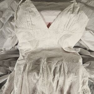 Zara White Eyelet Mini Dress